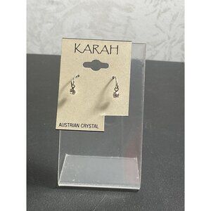 Karah Austrian Crystal Earrings Silver Tone